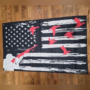 Duck Hunting Retro Us Flag Super Polyester Flag 3x5 Ft For Indoors & Outdoors